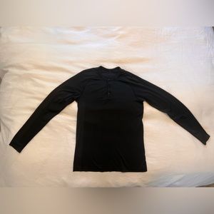 Lululemon Mens Metal vent tech long sleeve Henley Black